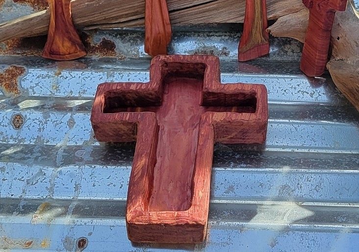 Wooden Cross Dish