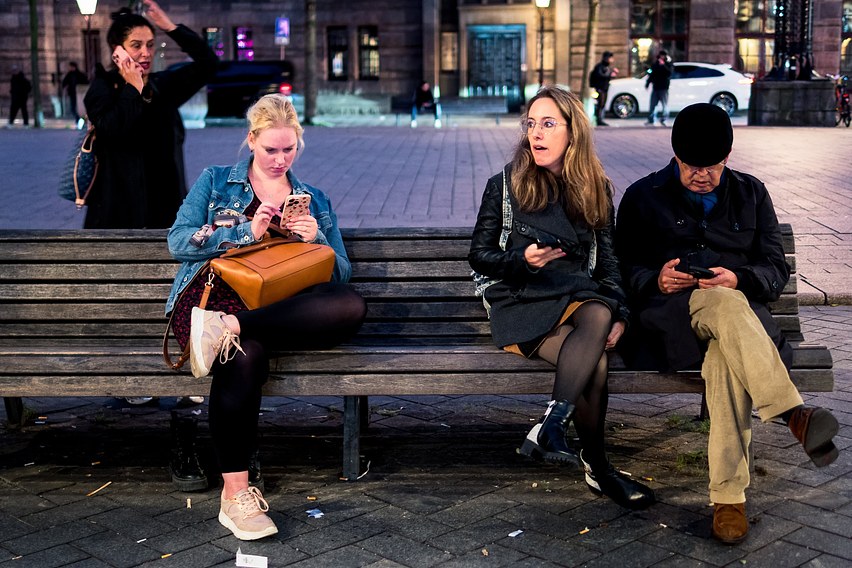 Four Mobile Phone Users-3