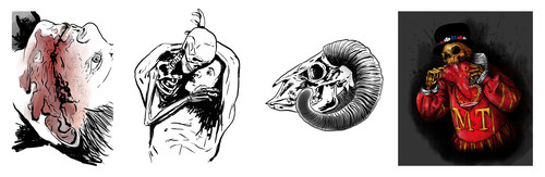 Heavy metal illustrations