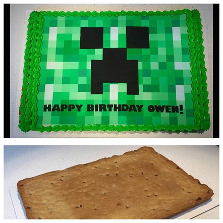 Minecraft Cookie Cake
