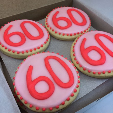 60th birthday cookies 