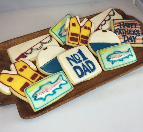 Father's Day fishing cookies. 