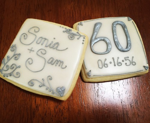 60th Anniversary cookies