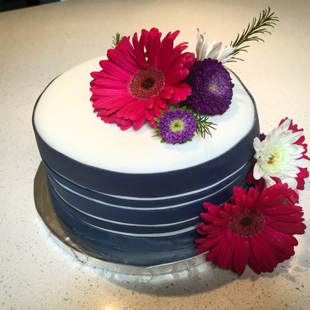 Navy Stripes and Fresh Flowers