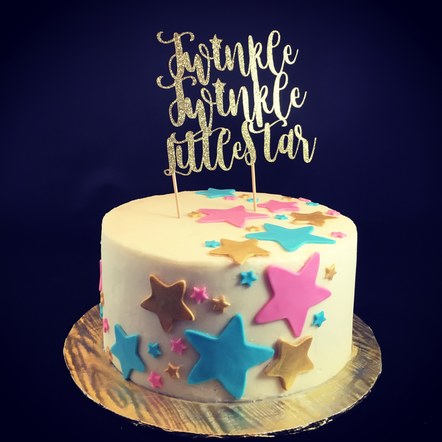 Star Gender reveal cake