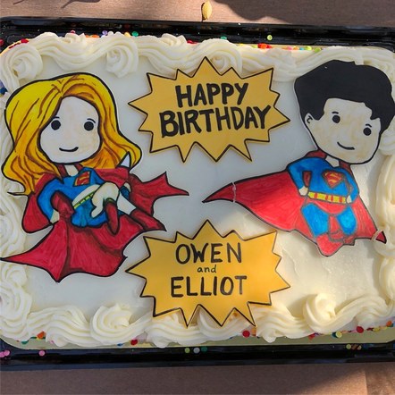 Young Superhero cake toppers
