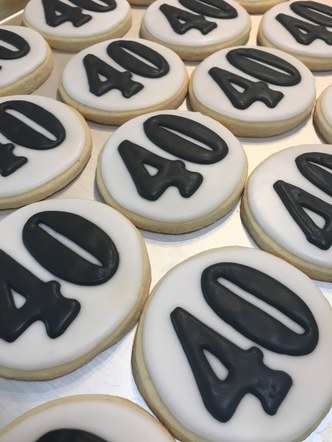 40th Birthday Cookies 