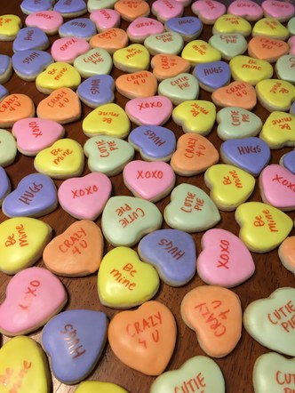 Valentine Conversation Heart Cookies 