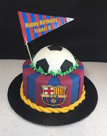FC Barcelona Soccer cake. 