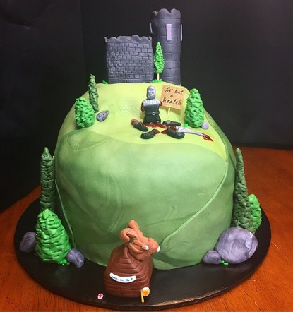 Monty Python and the Holy Grail cake. 