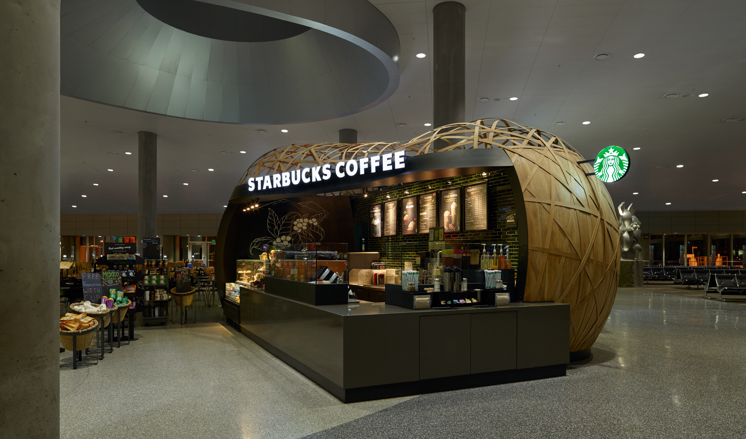 Tampa FL, TPA, Concourse C Starbucks Licensed Store Design