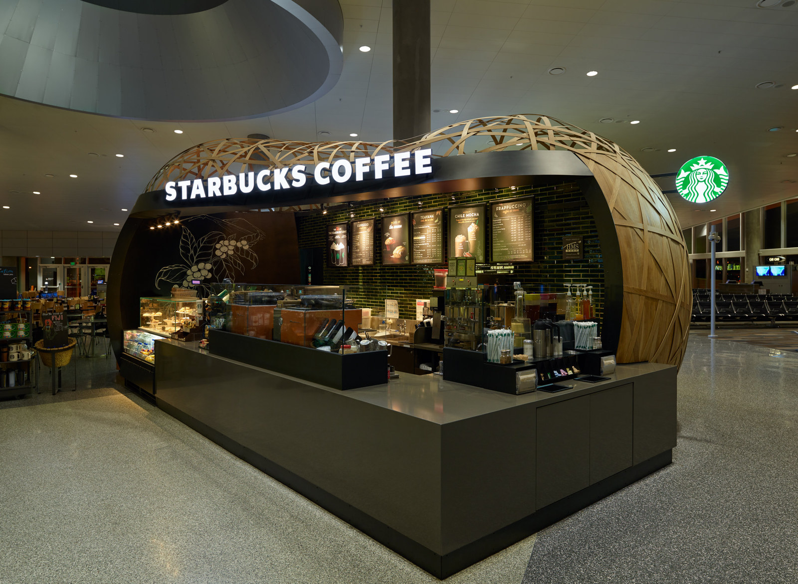 Tampa FL, TPA, Concourse C Starbucks Licensed Store Design