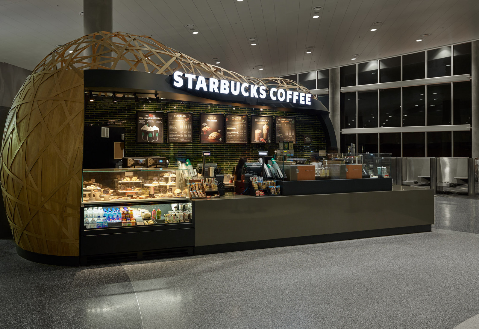 Tampa FL, TPA, Concourse C Starbucks Licensed Store Design
