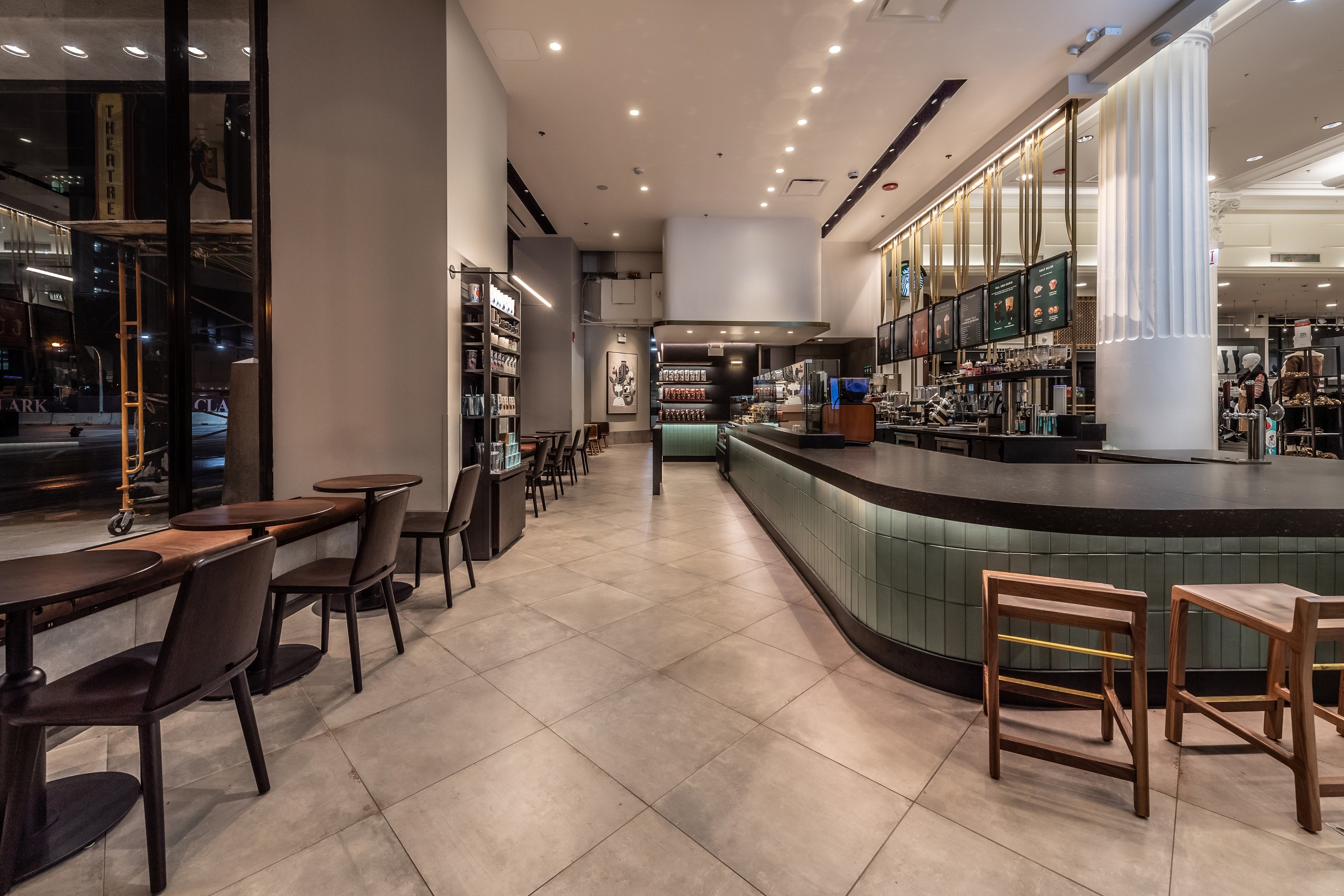 Macys State Street Chicago, First Floor Starbucks Licensed Store Design