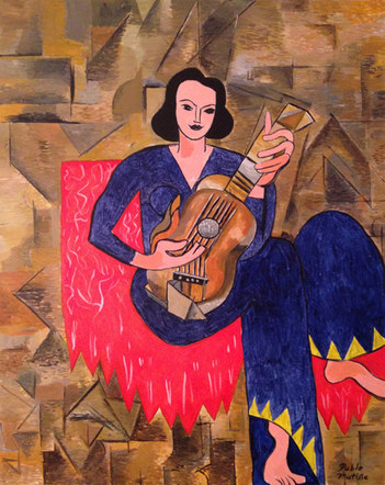 Woman with Guitar, by Pablo Matisse
