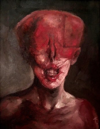 Cardinal - 8x10 inches, oil on panel