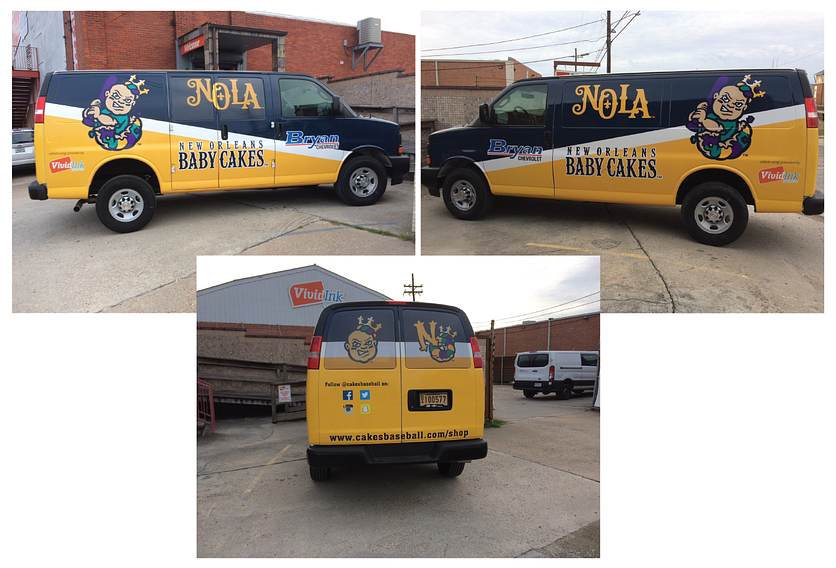 Vehicle Graphic - The New Orleans Babycakes Baseball Team
