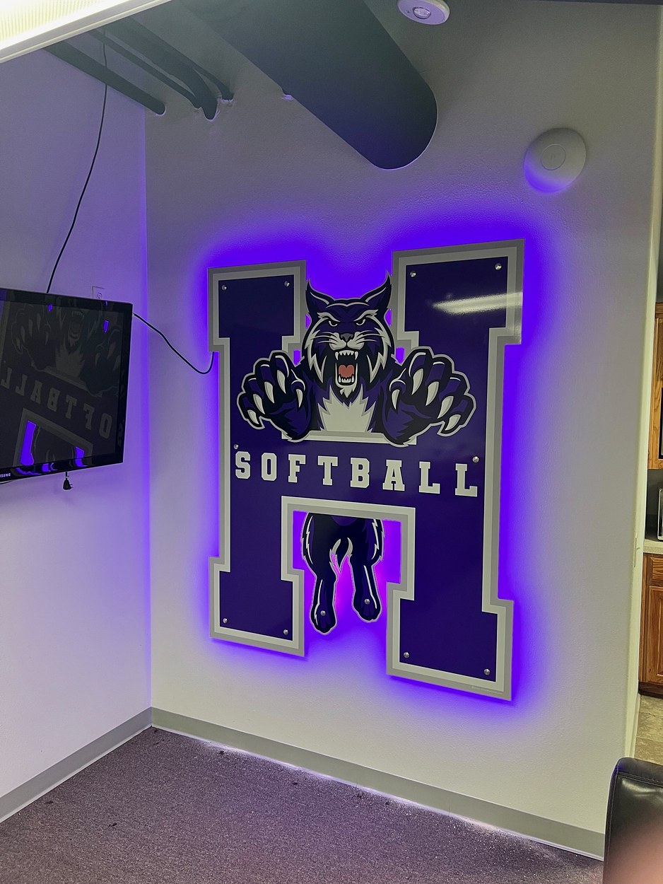 Hallsville High School Softball Backlit LED Sign