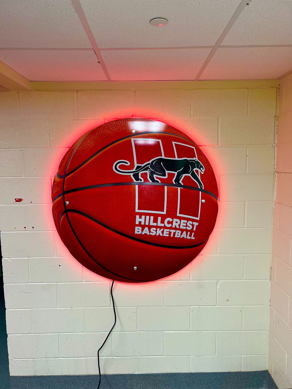 Hillcrest Basketball Backlit LED Sign
