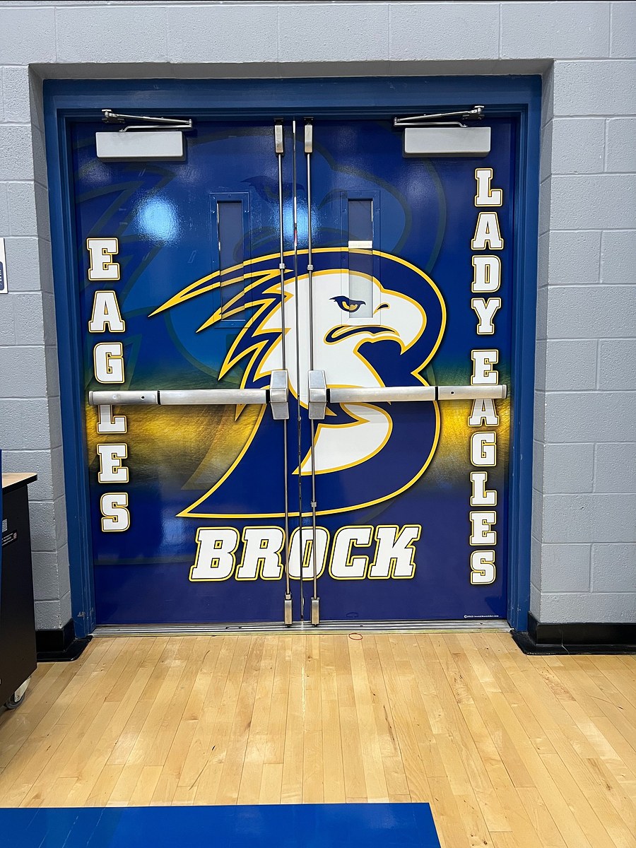 Brock High School Gym Door Entrance Wrap
