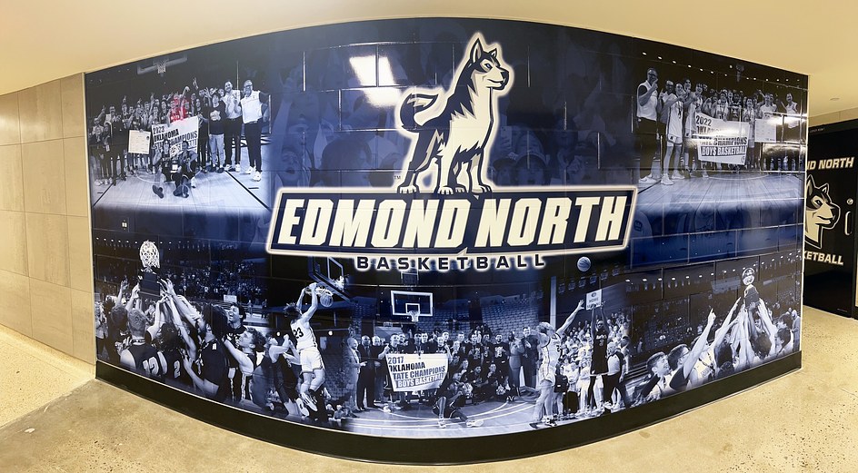 Edmond North Basketball 2nd Wall Wrap