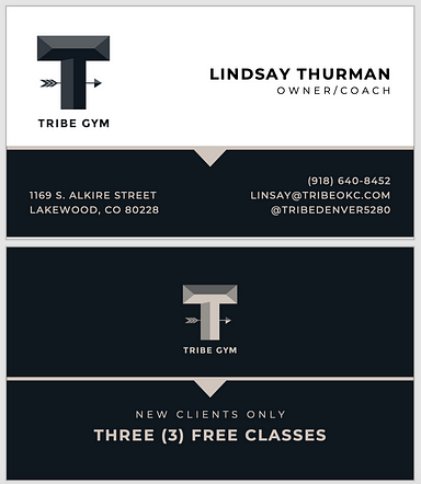 Tribe Gym Denver - Business Card