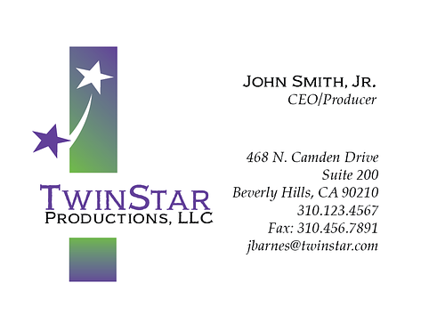 TwinStar Logo and Business Card Design