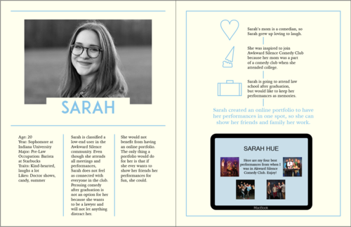 Sarah: Biography Spread Page