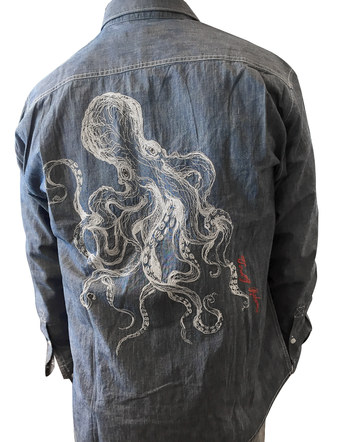 Octopus Signature Denim Embroidery