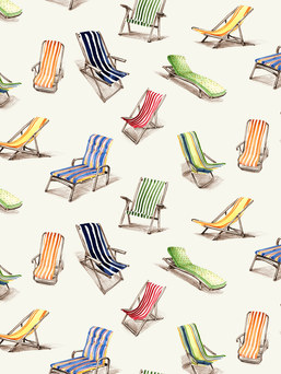Beach Chairs Swim Print