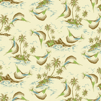 Marlin Palms Swim Print