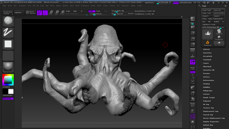 Octopus Zbrush sculpt.