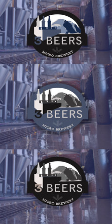 three beers logo design 