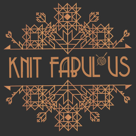 knit fabulous logo design art deco