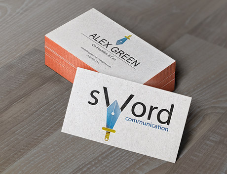 sword communication logo design