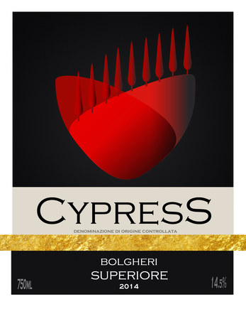 Cypress wine logo label