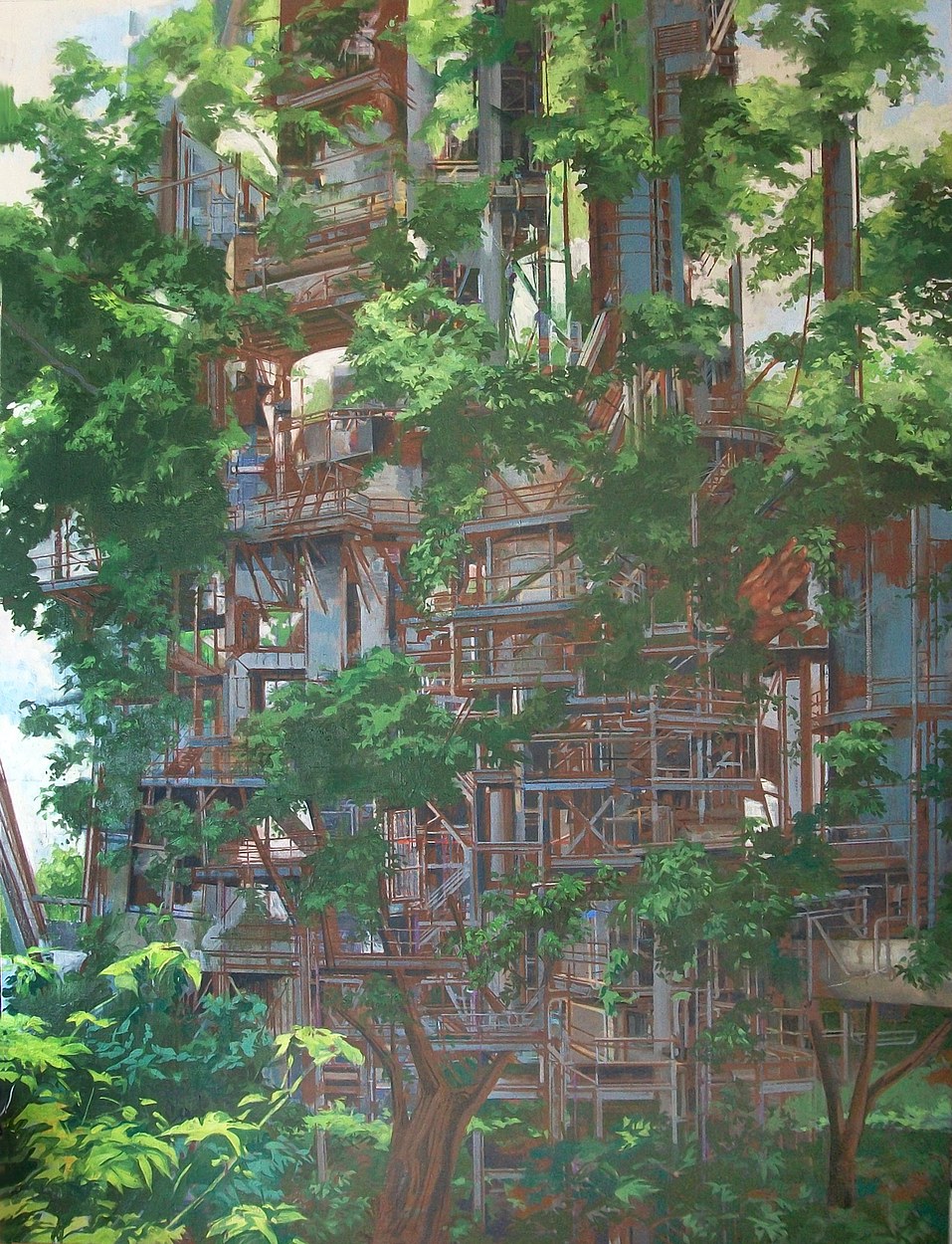 Evan's Tree 2 oil on canvas 72x48" 2020