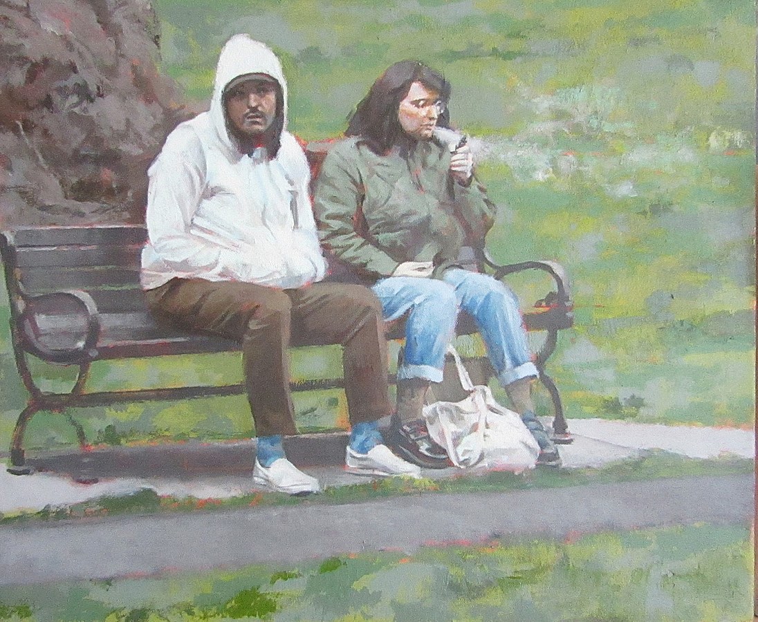 Untitled acrylic on canvas 16x20" 2024