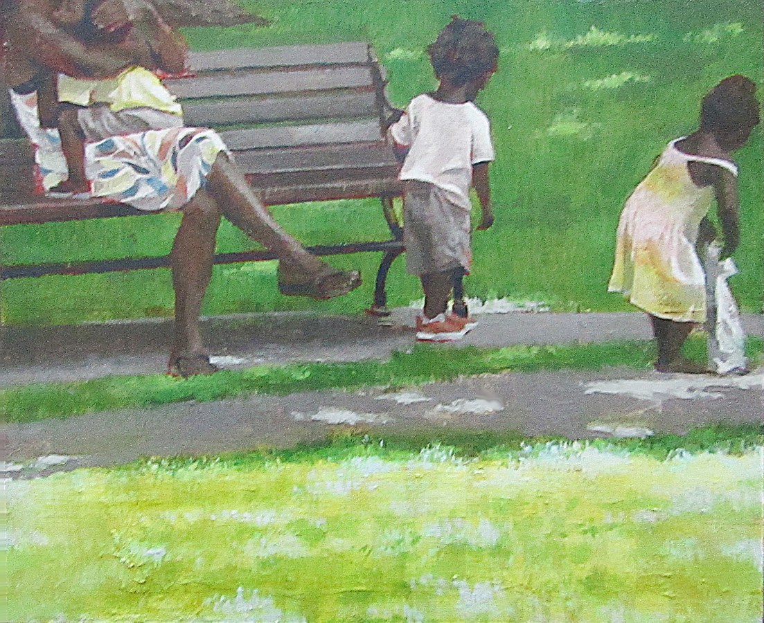 Untitled acrylic on panel 16x20" 2024