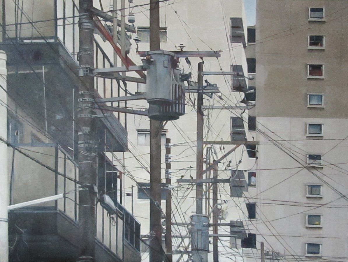 Nagoya Wires oil on canvas 60" x72" 2024
