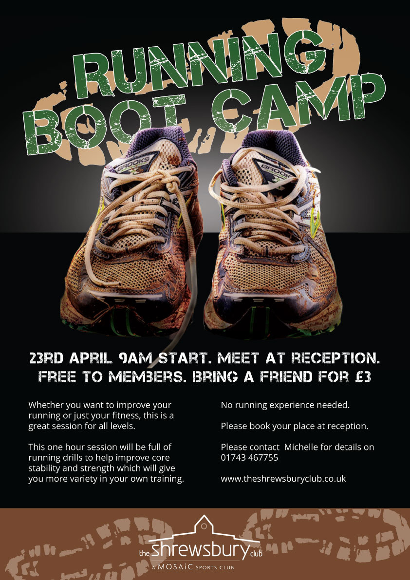 The Shrewsbury Club running boot camp poster