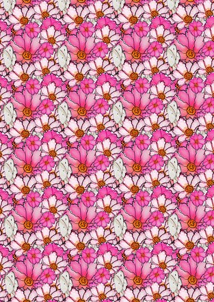 Pink Watercolour Cosmo Pattern