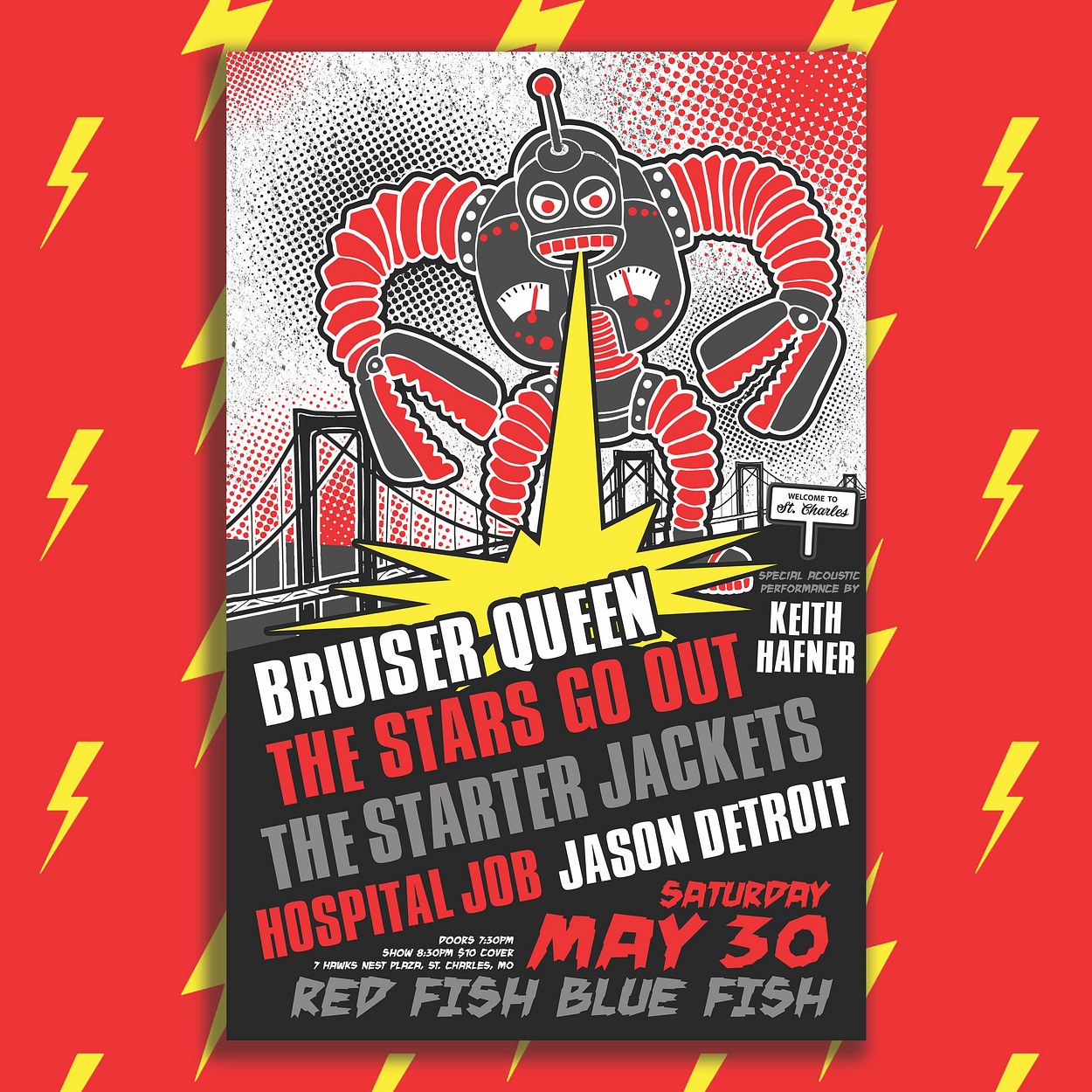 The Stars Go Out / Bruiser Queen - RFBF Show Poster