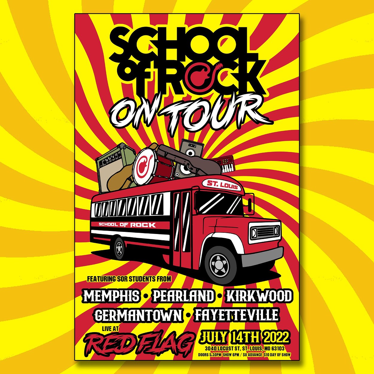 School Of Rock Kirkwood - Student Tour Show Poster
