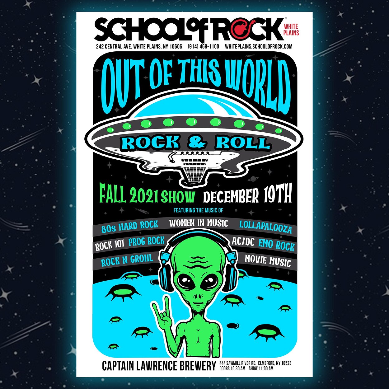 School Of Rock White Plains - End of Season Fall 2021 Show Poster