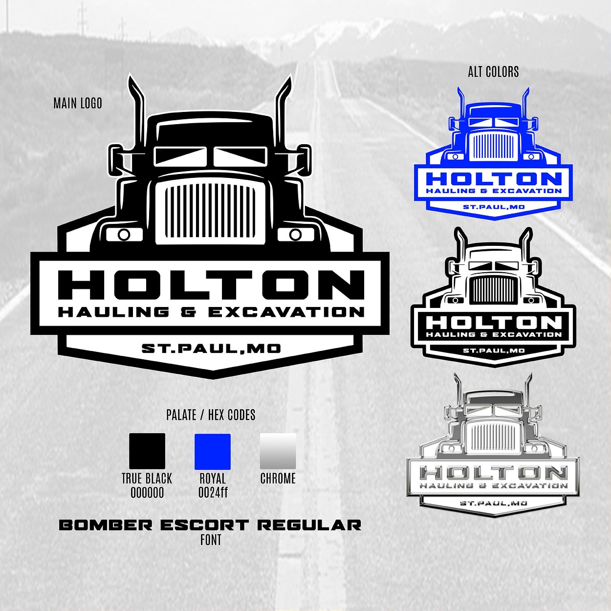 Holton Hauling and Excavation LLC - Branding Sheet