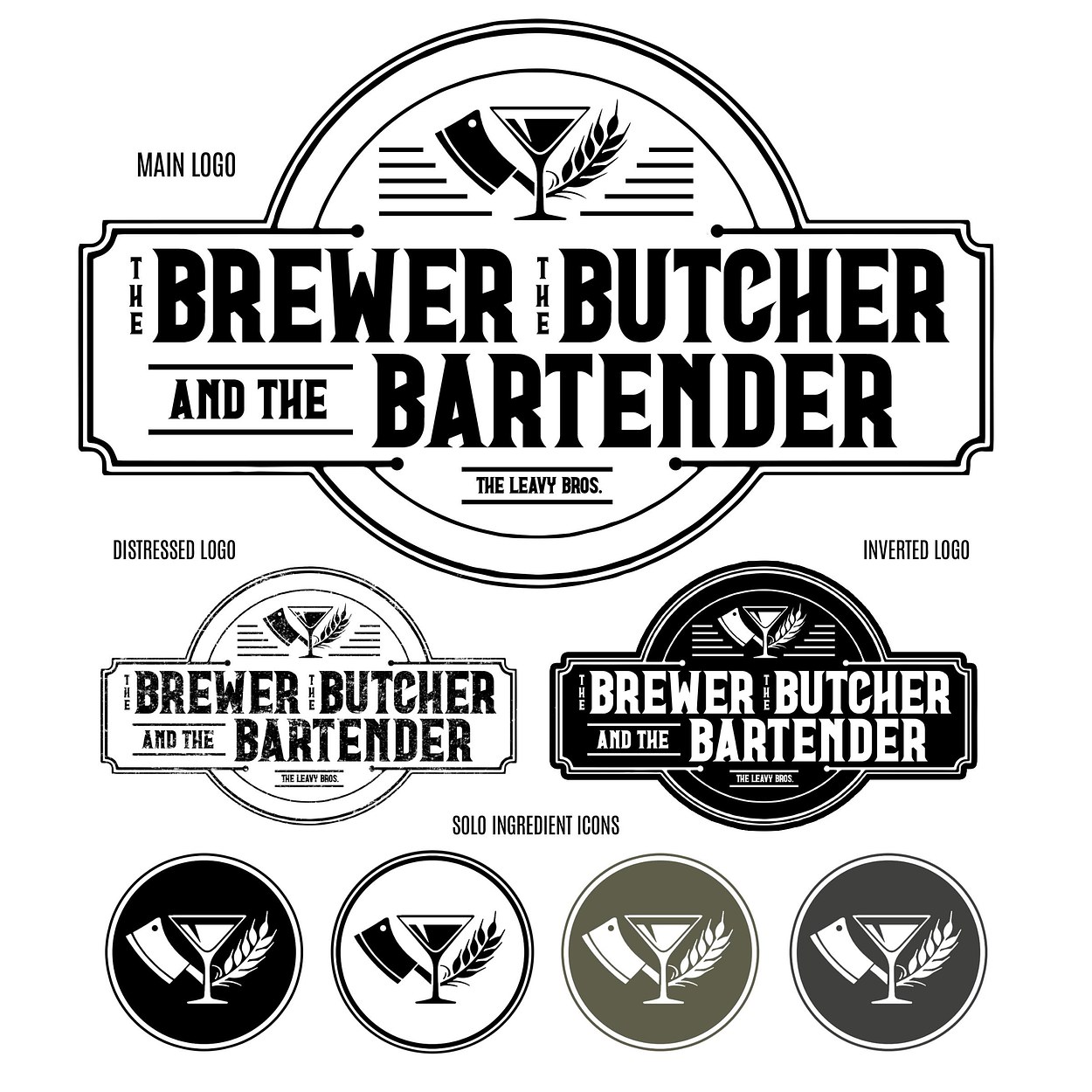 The Leavy Brothers - Brewer Butcher Bartender Branding