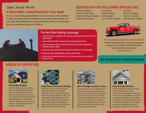 Roofing Services Brochure (Inside Only)