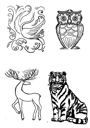 Illustrations for colouring books