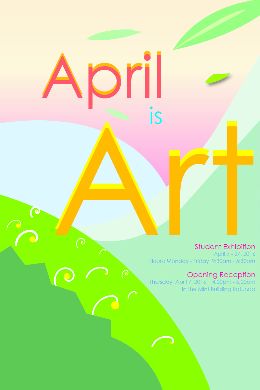 "April is Art" poster